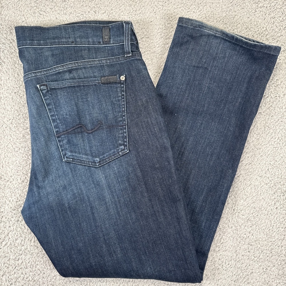 7 For All‎ Mankind Jeans Mens 36 (fit 38x30) Dark Wash Standard Whiskering